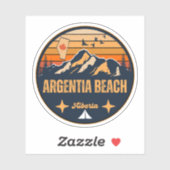 Sticker Plage d'Argentia, Alberta (Feuille)
