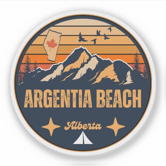 Sticker Plage d'Argentia, Alberta (Devant)