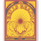 STICKER PLAGE DE BELLS DE SURF EN AUSTRALIE (Devant)