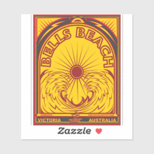 STICKER PLAGE DE BELLS DE SURF EN AUSTRALIE