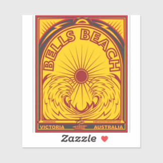 STICKER PLAGE DE BELLS DE SURF EN AUSTRALIE