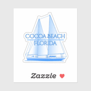 Sticker Plage de Cocoa Plage Côtière Nautique Voile