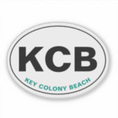 Sticker Plage de Key Colony KCB ovale  (Devant)