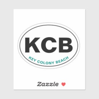 Sticker Plage de Key Colony KCB ovale 