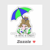 Sticker Plage de la marmotte (Feuille)