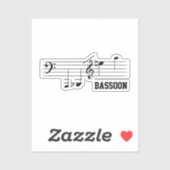 Sticker Plage de lecture Bassoon (Feuille)