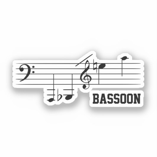 Sticker Plage de lecture Bassoon (Recto)