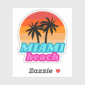 Sticker Plage de Miami (Feuille)