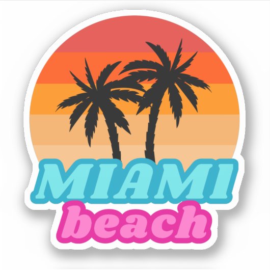 Sticker Plage de Miami (Devant)