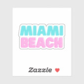 Sticker Plage de Miami (Feuille)