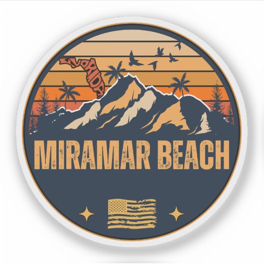 Sticker Plage de Miramar, Floride (Devant)