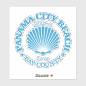 Sticker Plage de Panama City (coquillage) (Feuille)