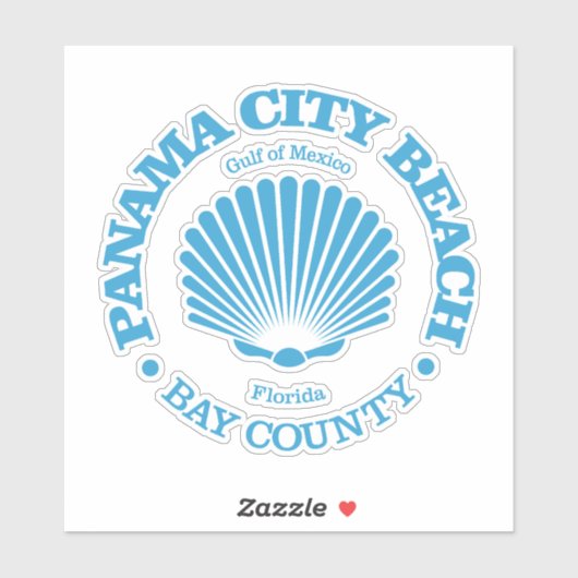Sticker Plage de Panama City (coquillage) (Feuille)