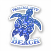 Sticker Plage de Panama City Floride Vacances Tortue Triba (Devant)