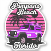 Sticker Plage de Pompano, Floride (Recto)