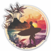 Sticker Plage de Sunset Surfer 1 (Devant)
