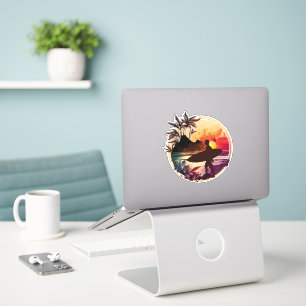 Sticker Plage de Sunset Surfer 1