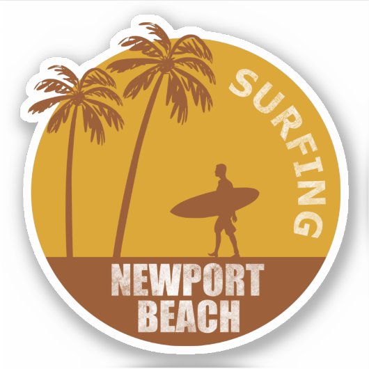 Sticker Plage de surf Newport (Devant)