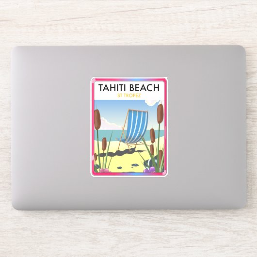 Sticker plage de Tahiti st tropez (Ordinateur)
