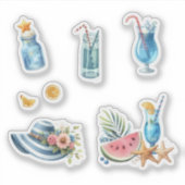 Sticker Plage d'été (Devant)