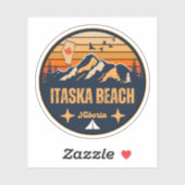 Sticker Plage d'Itaska, Alberta (Feuille)
