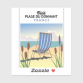 Sticker Plage du Donnant France (Feuille)