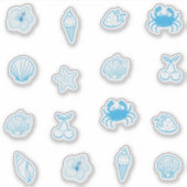 Sticker Plage grecque minimaliste (Devant)
