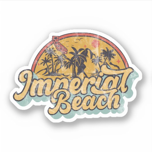 Sticker Plage Imperial, Californie (Devant)