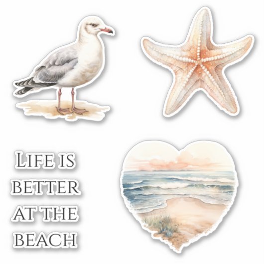 Sticker Plage Océanique Côtière (Devant)