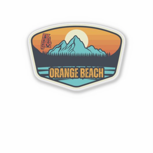Sticker Plage Orange, Alabama (Devant)