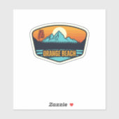 Sticker Plage Orange, Alabama (Feuille)
