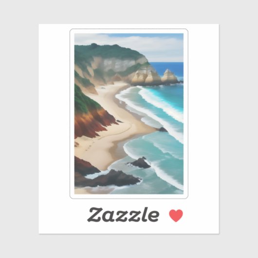 Sticker Plage Paradise (Feuille)