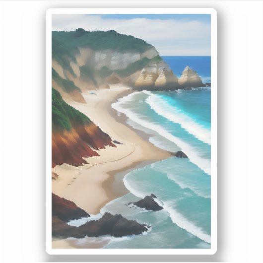 Sticker Plage Paradise (Devant)