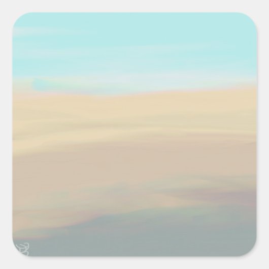 Sticker plage sable d'eau (Devant)