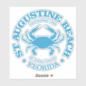 Sticker Plage St Augustine (crabe) (Feuille)