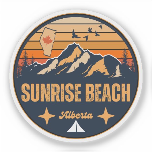 Sticker Plage Sunrise, Alberta (Devant)