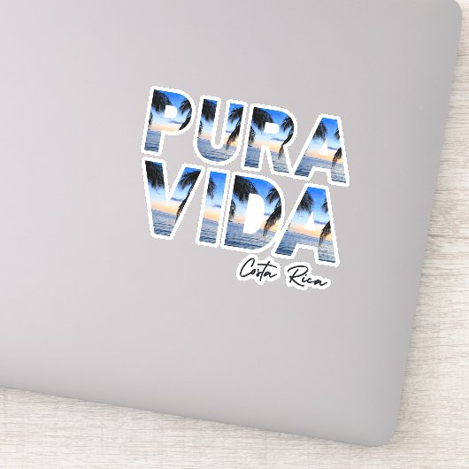 Sticker Plage tropicale de Pura Vida Costa Rica (Détail)