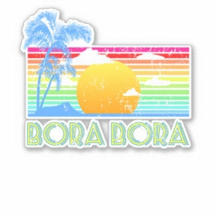 Sticker Plage vintage de Bora Bora