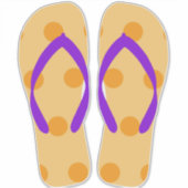 Sticker Plage violet orange Flip Flops Plage Sandales (Devant)