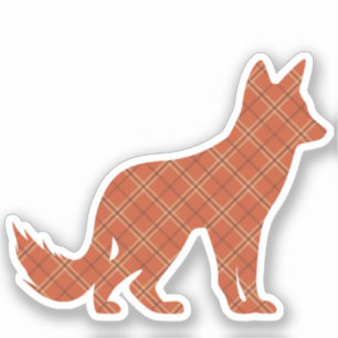 Sticker Plaid sur le renard plaid