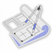 Sticker Plan d'architecture esthétique (Devant)