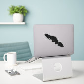 Sticker Plan de l'île de Vancouver - Silhouette BC (Ordinateur portable sur le bureau)