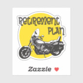 Sticker Plan de retraite amusant avec Motorcycle Graphique (Feuille)