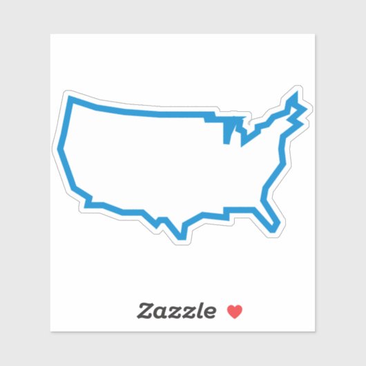 Sticker Plan des États-Unis (Feuille)