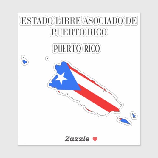 Sticker Plan d'indicateur Porto Rico (Feuille)