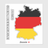 Sticker Plan du drapeau allemand (Feuille)