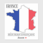 Sticker Plan du drapeau de la France (Feuille)