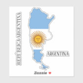 Sticker Plan du drapeau de l'Argentine (Feuille)