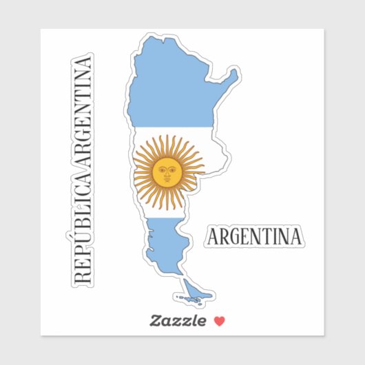 Sticker Plan du drapeau de l'Argentine (Feuille)