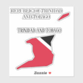 Sticker Plan du drapeau de Trinité-et-Tobago (Feuille)